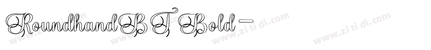 RoundhandBT Bold字体转换